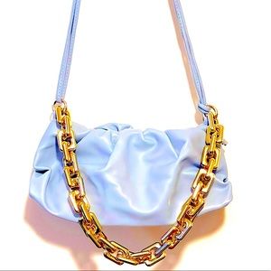 COPY - Pale Blue Cloud Cloud Bag Detachable Straps And Chain